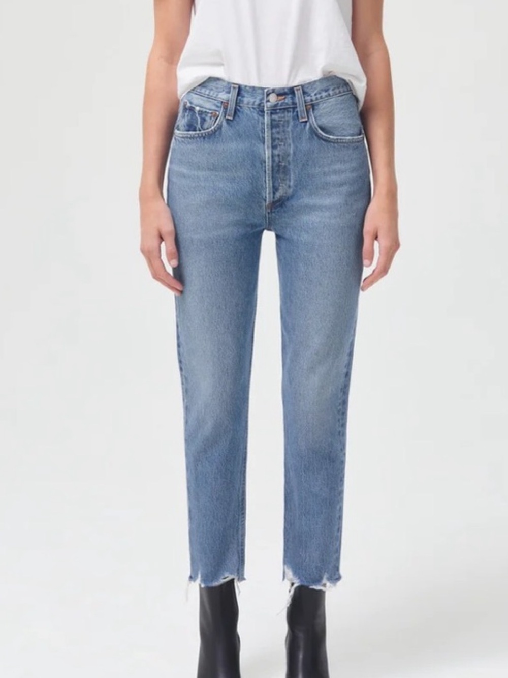 Agolde Riley high rise crop jeans size 25